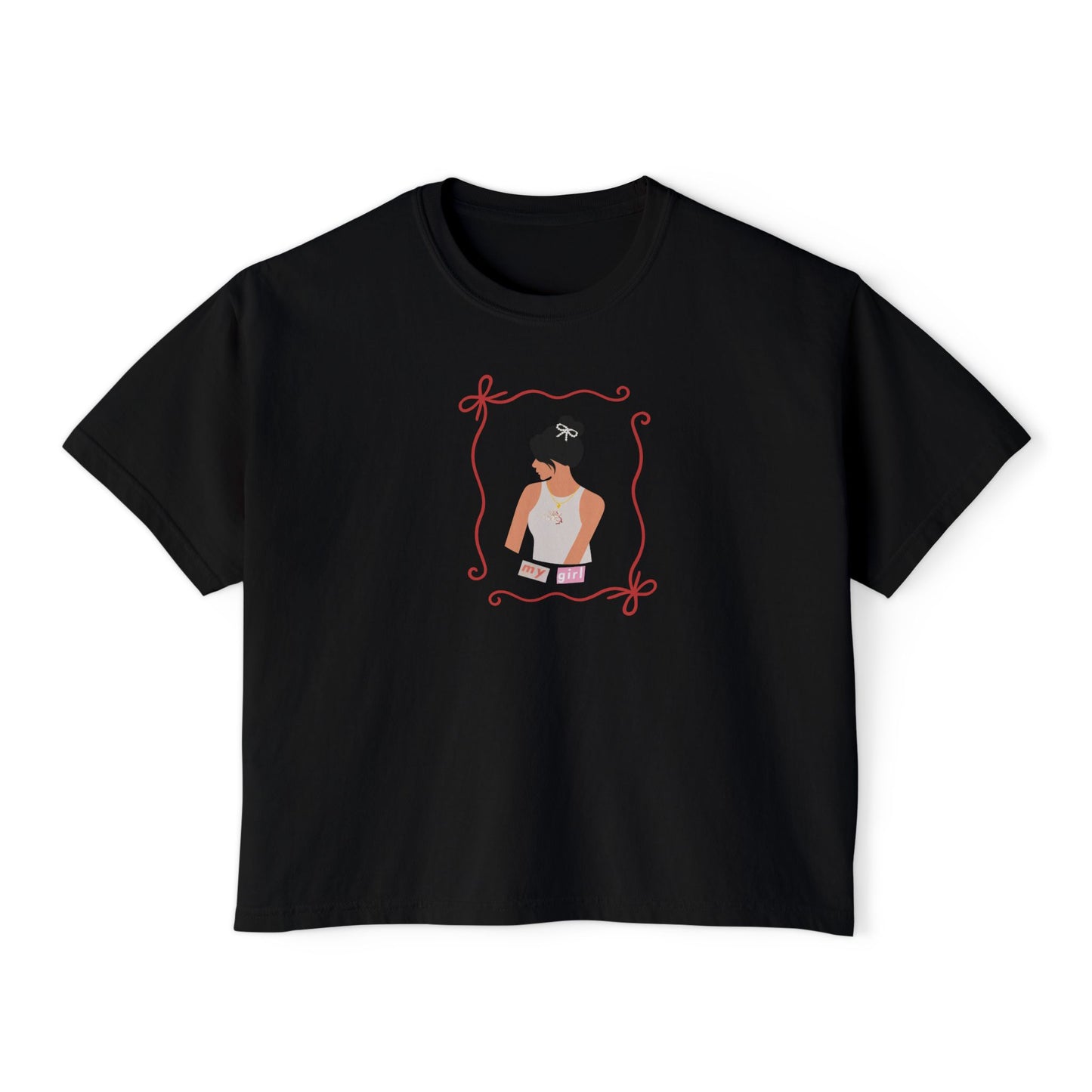 Boxy Tee - Cute Simple Coquette Design