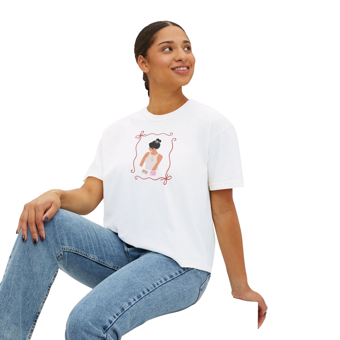 Boxy Tee - Cute Simple Coquette Design