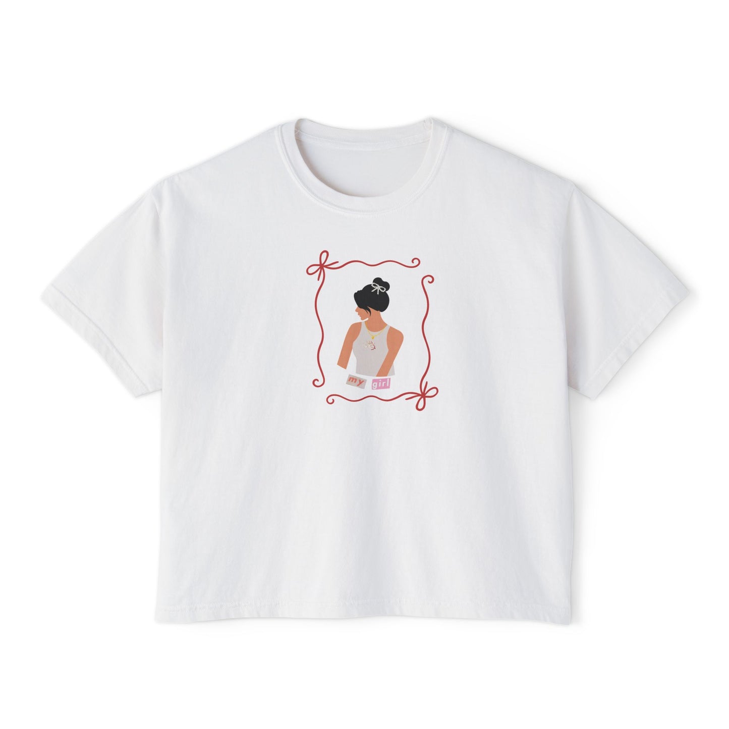 Boxy Tee - Cute Simple Coquette Design