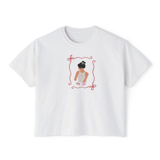 Boxy Tee - Cute Simple Coquette Design