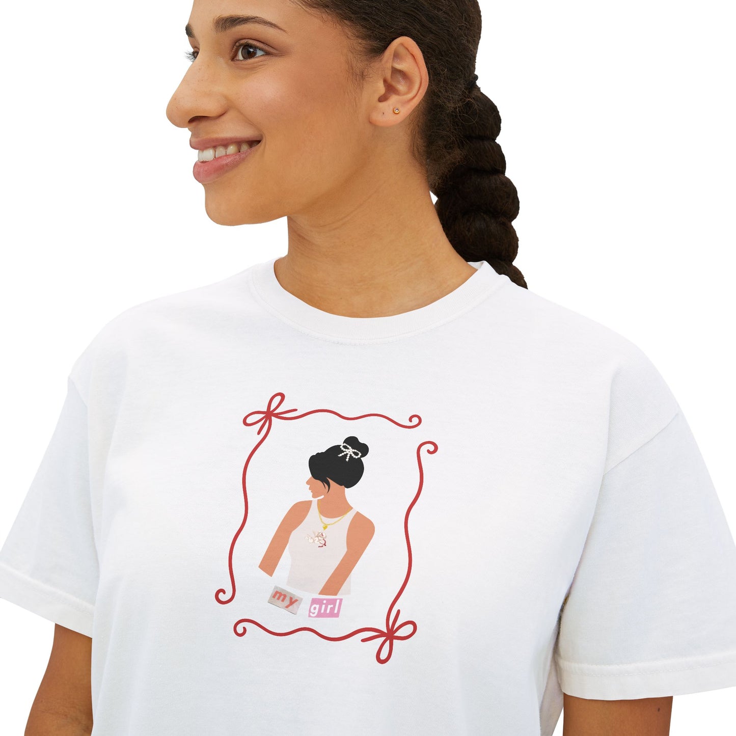 Boxy Tee - Cute Simple Coquette Design