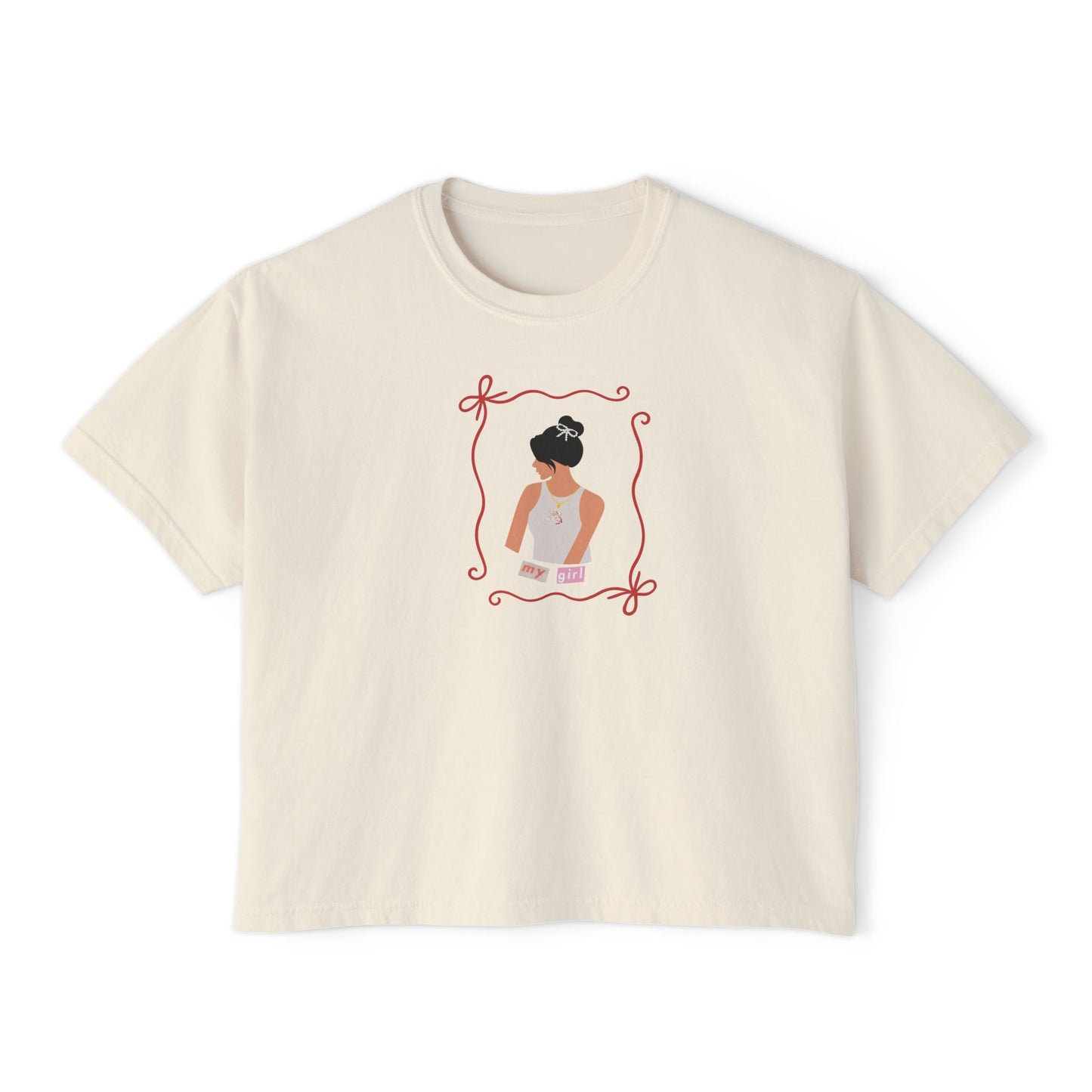 Boxy Tee - Cute Simple Coquette Design