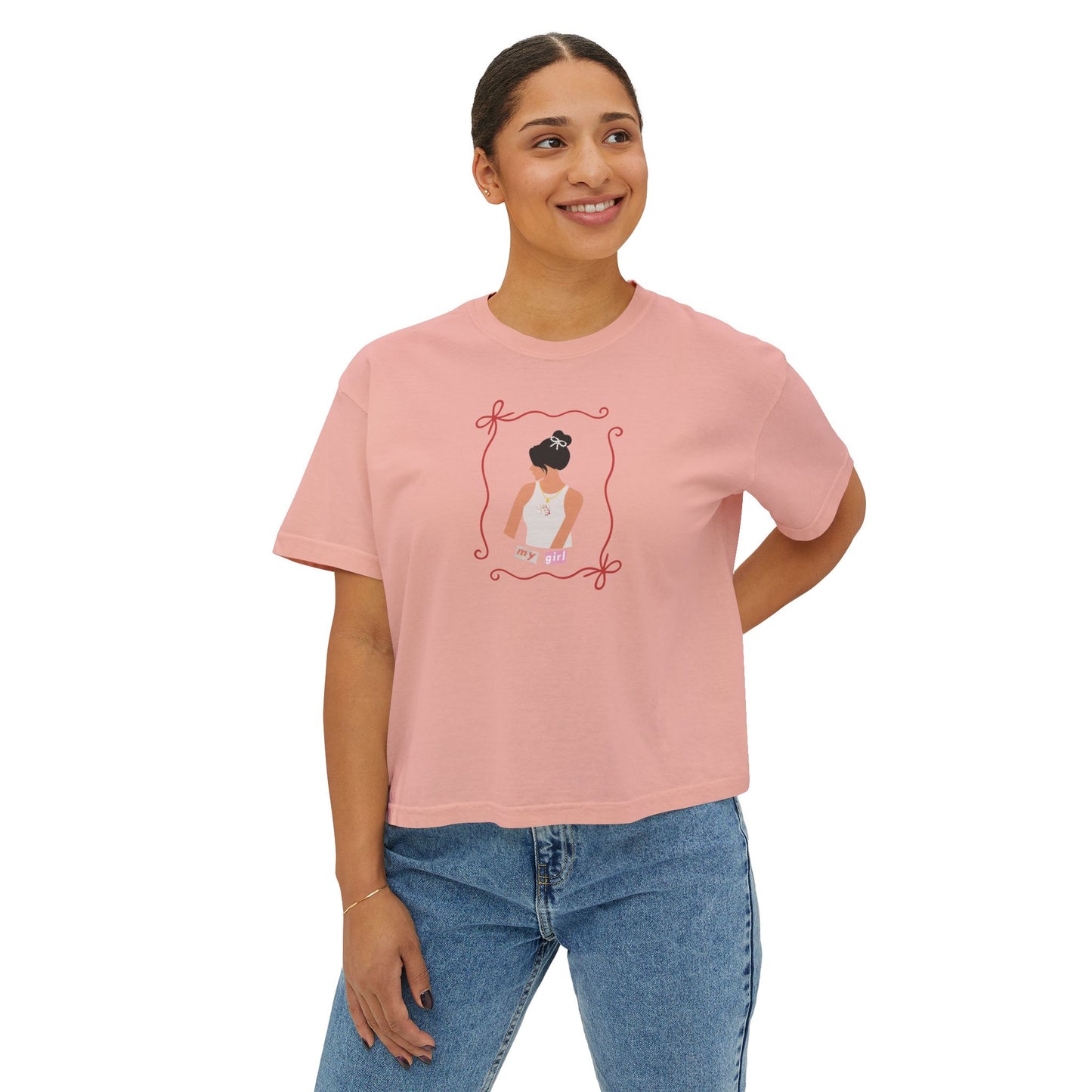 Boxy Tee - Cute Simple Coquette Design